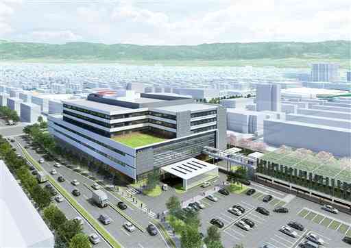 設計・施工業者が提案した、移転新築する熊本市民病院のイメージ図（熊本市民病院提供）