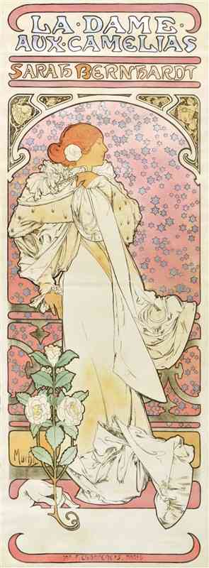 ポスター「椿姫」（1896年、チマル・コレクション）