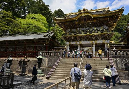 　日光東照宮の陽明門＝２０２２年５月、栃木県日光市