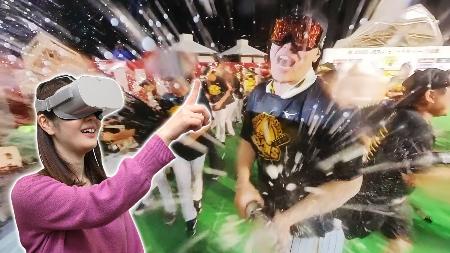 　阪神タイガースのセ・リーグ優勝を記念して、甲子園歴史館が公開しているＶＲ映像（同館提供）