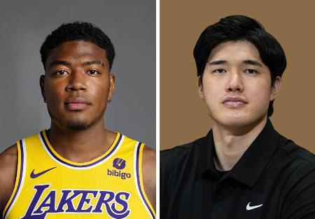 　八村塁（左、ＮＢＡＥ提供・ゲッティ＝共同）、渡辺雄太