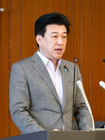 　記者会見する木原防衛相＝８日午前、防衛省