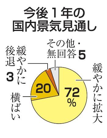 　今後１年の国内景気見通し