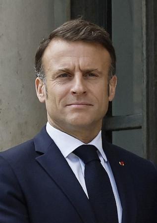 　フランスのマクロン大統領（ゲッティ＝共同）