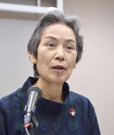 　被団協事務局次長の和田征子さん＝２０２４年１０月、東京都千代田区