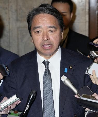 　国民民主党の榛葉幹事長＝昨年１２月