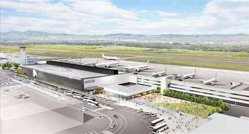 熊本空港の新ターミナルビルのイメージ