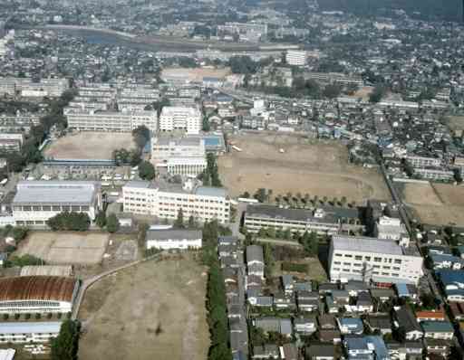 １９７８年撮影の熊本商科大学付近