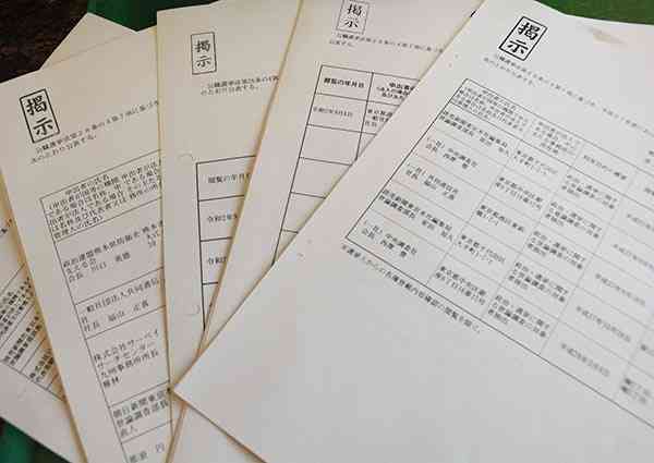 公職選挙法が年１回の公表を義務付ける選挙人名簿の閲覧状況＝１２日、熊本市