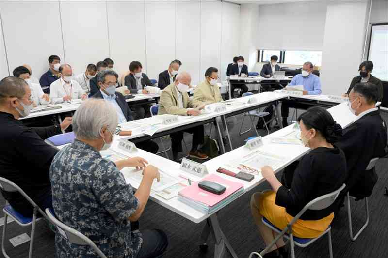 土地区画整理事業について議論を始めた「青井復興まちづくり推進協議会」の初会合＝人吉市