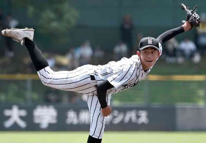 【九州学院－秀岳館】10奪三振で完封した九州学院のエース直江（石本智）