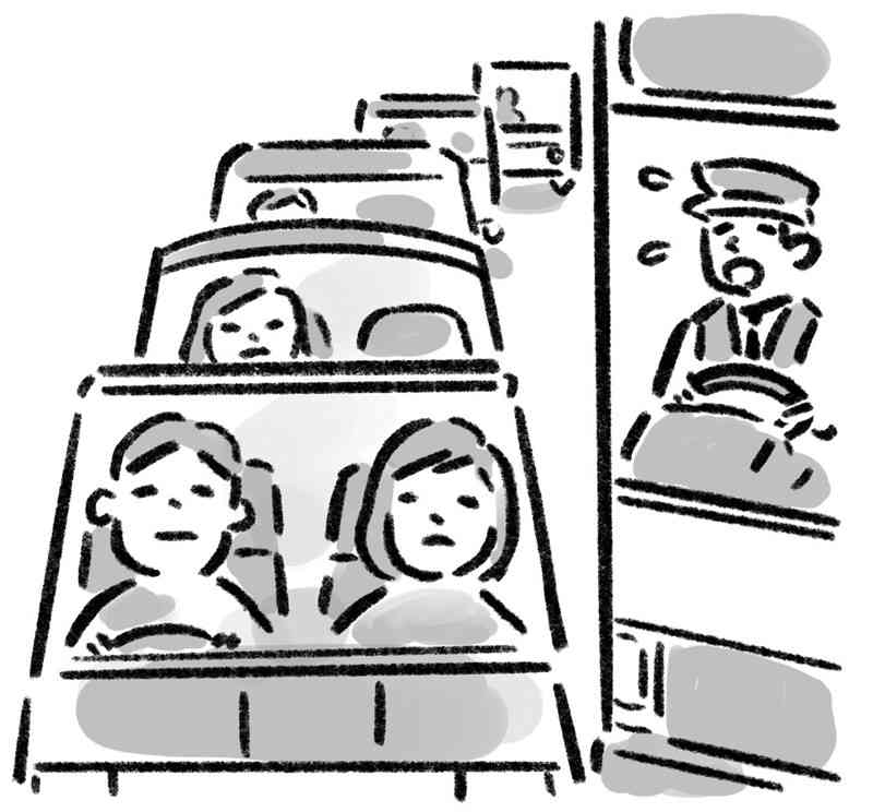 停留所から発進するバス「道譲ってもらえない」　運転手の嘆き　熊本の運転マナー【ハイ！こちら編集局】