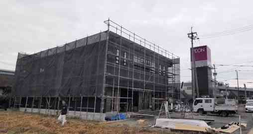 日総工産の人材育成拠点が入居する予定の建設中のオフィス＝大津町（同社提供）