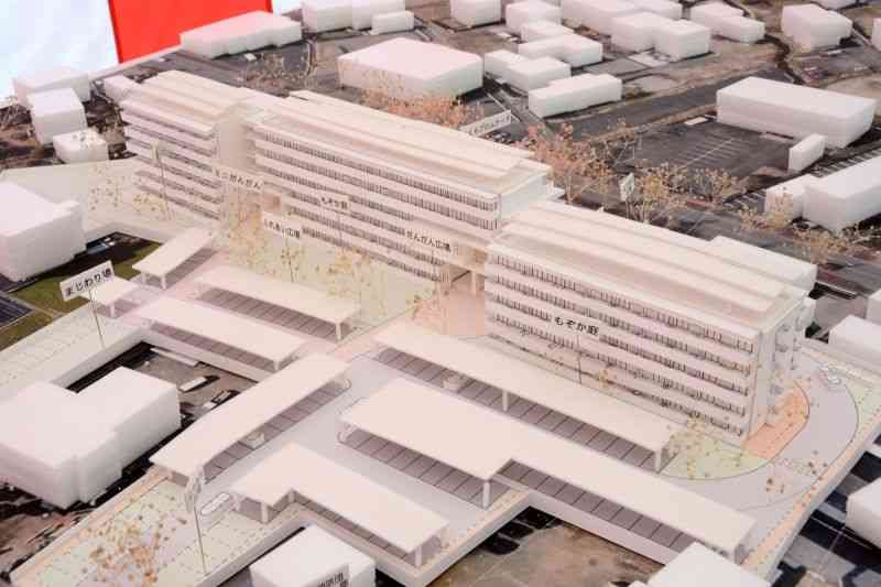 人吉市相良町の災害公営住宅の完成予想の模型