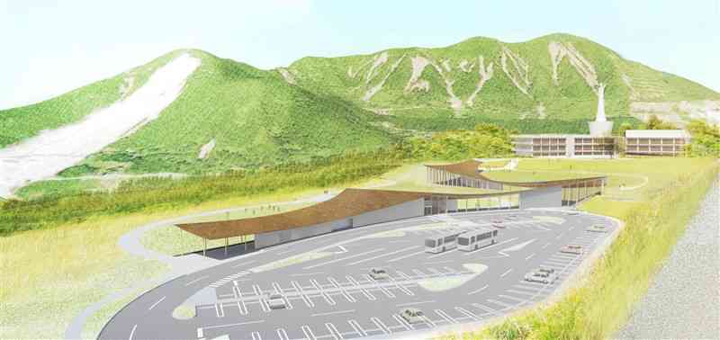 熊本地震震災ミュージアムの中核拠点となる体験・展示施設のイメージ図（県提供）