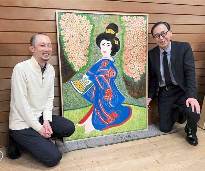 塔本シスコさんの展覧会を企画した橋本善八さん（右）と池〓豪介さん＝東京都