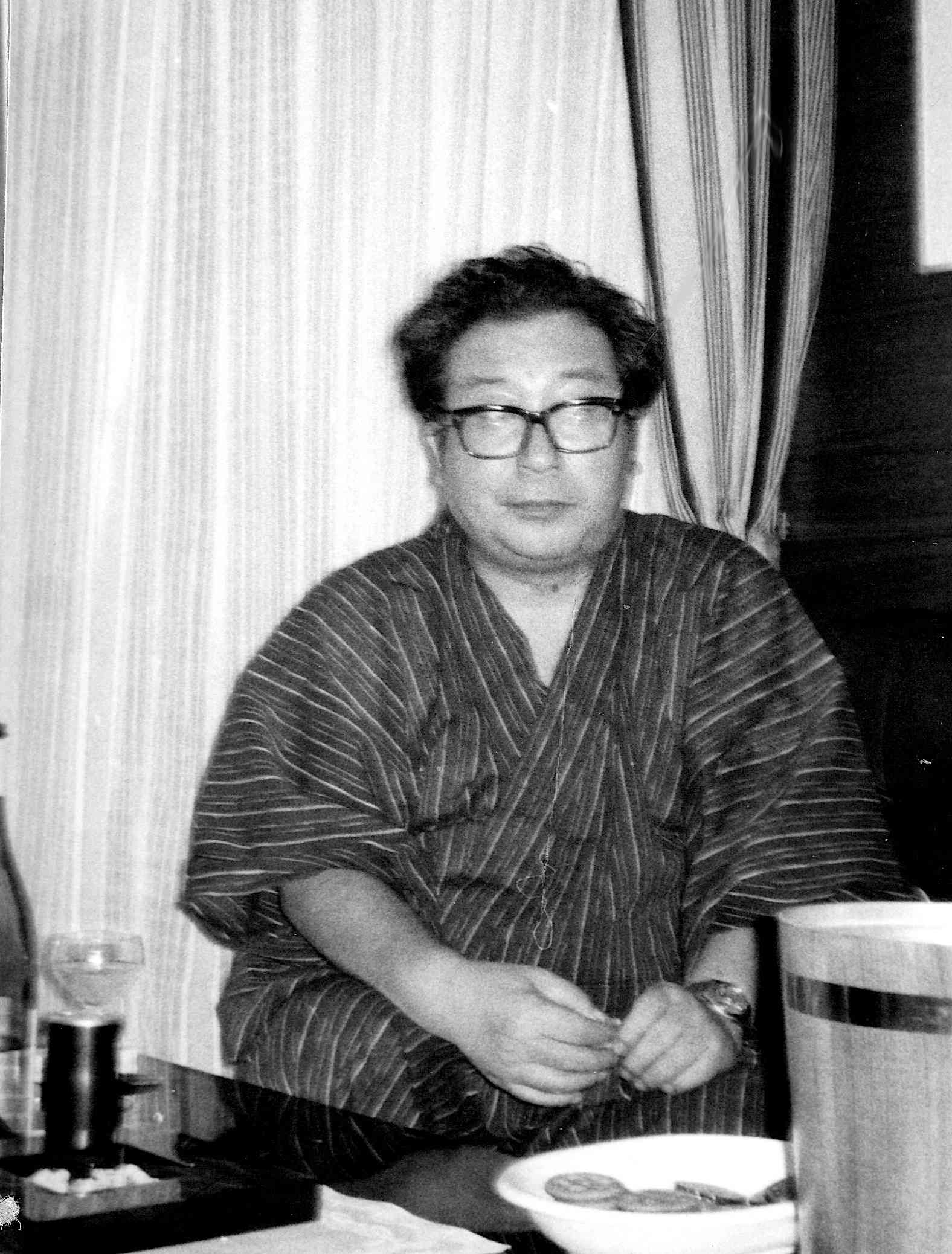 1978年、初めて箕面のお宅を訪ねたときの小松左京氏（筆者撮影）