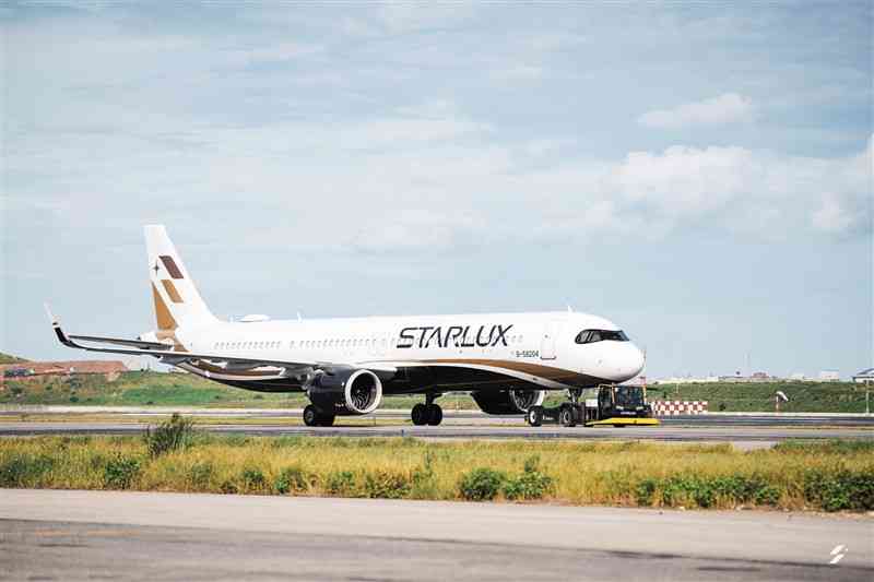 熊本－台北の定期路線を開設するスターラックス航空のエアバスA321neo型機（同社提供）