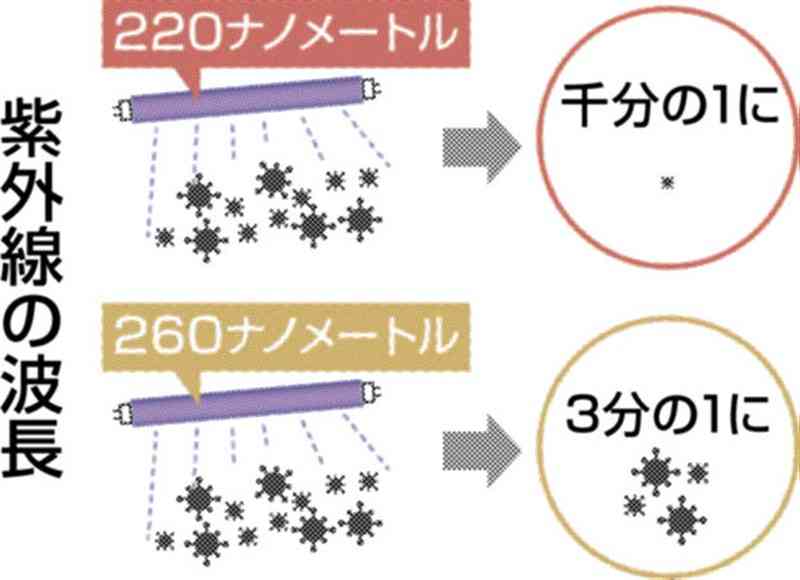 紫外線で新型コロナなどウイルス撃退　人体に安全な波長で　熊大など研究グループ「実用化に近づけたい」