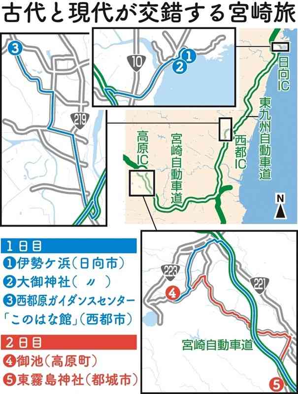 神武東征出発の地から大御神社や古墳群　天孫降臨の地を眺めてSUP　鬼が一夜で積み上げた石段に鬼滅の刃登場の巨石も？　「古代と現代が交錯する宮崎旅」（宮崎日日新聞提案）