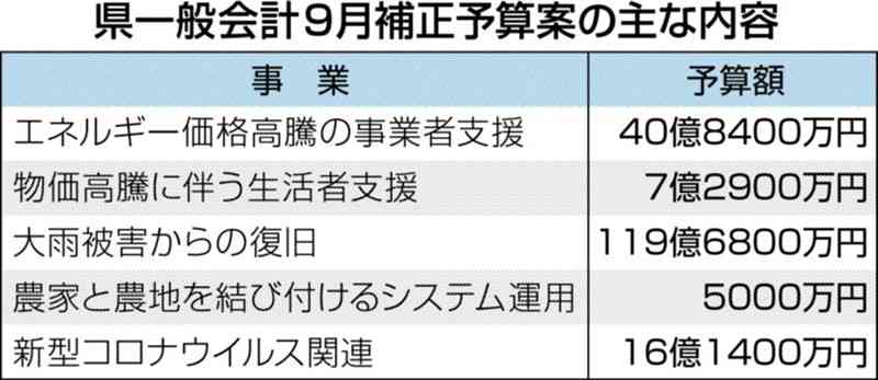 エネルギー価格高騰で工場や商業施設に補助　県、物価対策の生活者支援も　9月補正で252億円、予算案提出へ