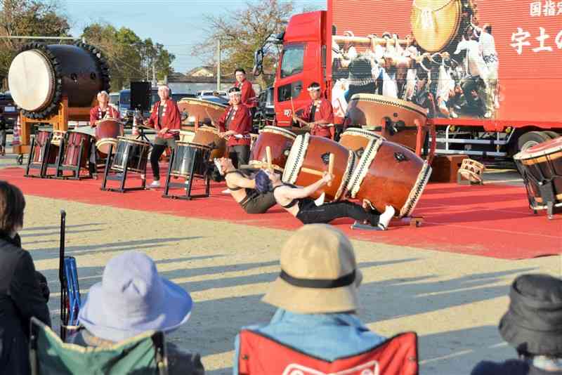 宇土市で「大太鼓フェスティバル」 雨乞い大太鼓、迫力の音色｜熊本日