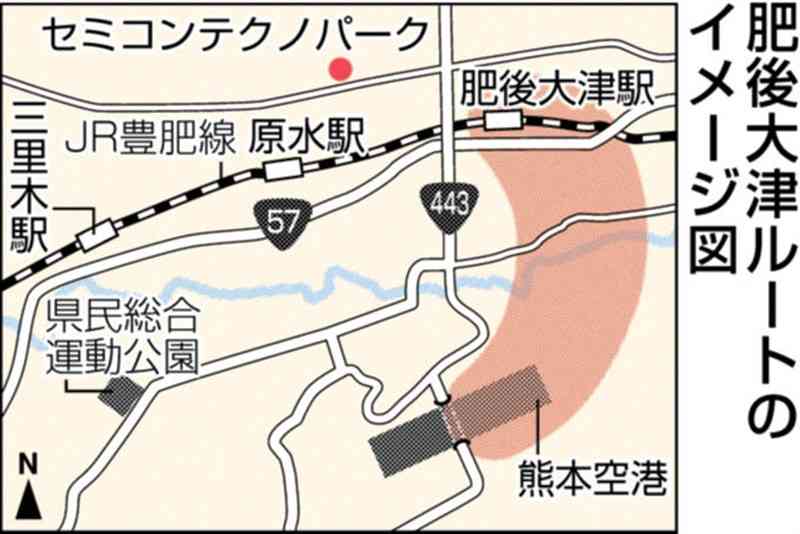 熊本空港アクセス鉄道、大部分が高架橋とトンネル　蒲島知事が県議会で説明　肥後大津駅と結ぶ全長6・8キロ