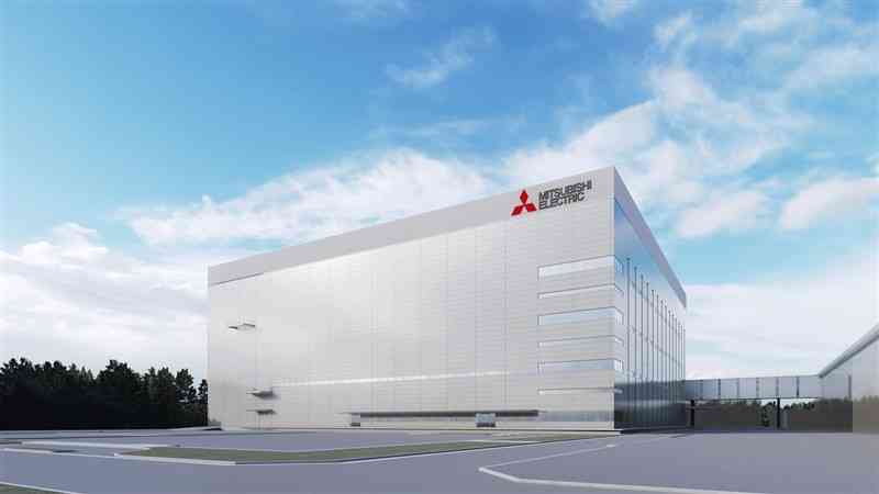 三菱電機が菊池市に来春着工予定のパワー半導体新工場のイメージ（同社提供）