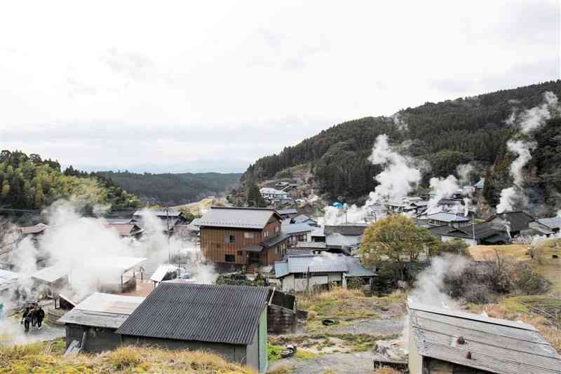 わいた第2地熱発電所が建設される小国町の岳の湯地区（ふるさと熱電提供）
