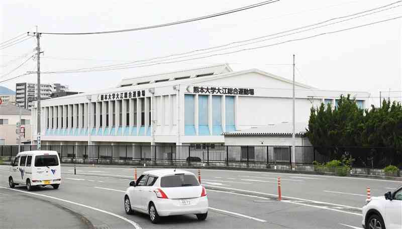 熊本大の渡鹿体育館。7月から熊本ヴォルターズがクラブハウスとして利用する＝2日、熊本市中央区
