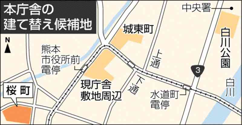 【独自】熊本市役所新庁舎、桜町に　市議会提示へ最終調整　利便性高く、早期着工が可能