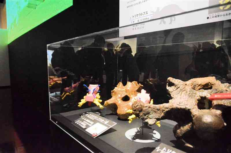 特別展「恐竜の脳力」では、脳の模型や大型映像で恐竜の生態などを紹介する＝19日、御船町