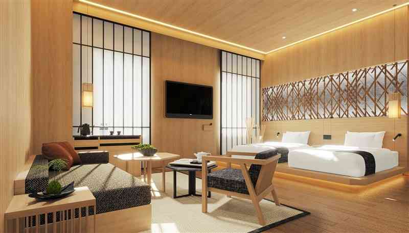 「ワンステーションホテル熊本」のラグジュアリーフロアの客室イメージ（ディライト提供）