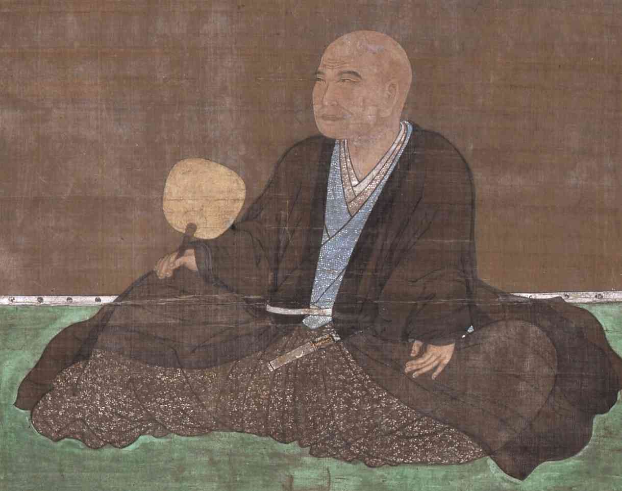 細川幽斎（藤孝）像（部分、永青文庫所蔵）