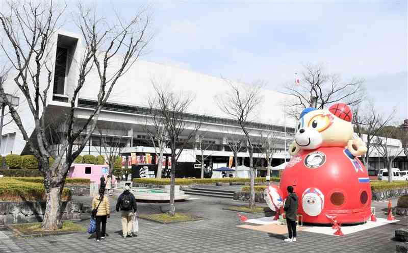 熊本ヴォルターズが本拠地としている熊本県立総合体育館＝3月、熊本市西区