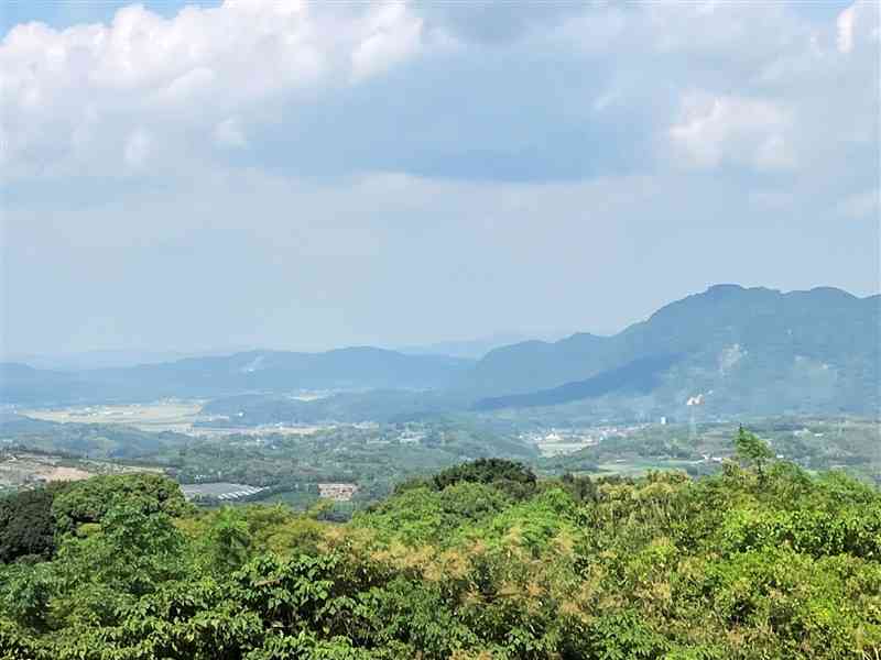 篠原国幹戦没の地付近からの眺望。西南戦争で戦った人たちはこの景色を見て何を思ったのだろう