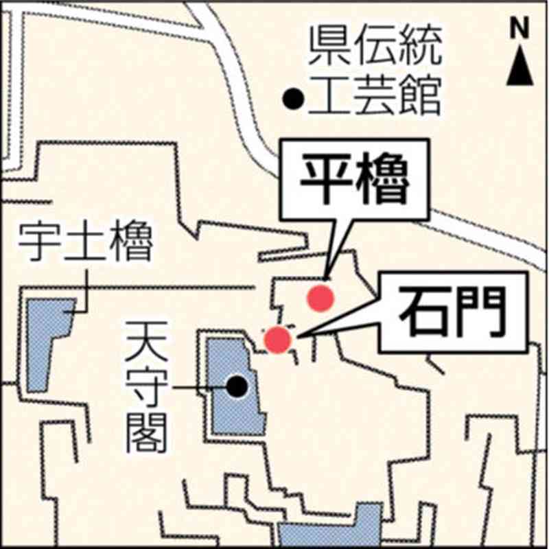 熊本城・石門北側、石垣積み直しへ「築石」撤去　26年3月復旧めざす