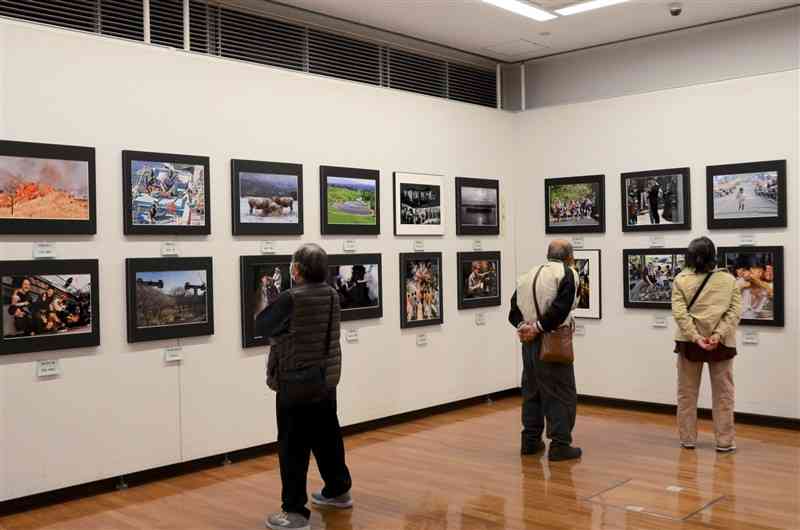 熊本県立美術館分館で開幕した第65回熊日写真展＝19日、熊本市中央区