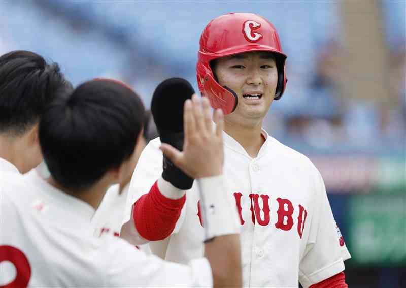 ホンダ熊本への入団が内定した中部学院大の森翔太郎（熊本工高出）＝6月、神宮