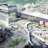 熊本駅白川口 バス停を駅前に集約 整備大詰め 回遊性も向上 熊本日日新聞社