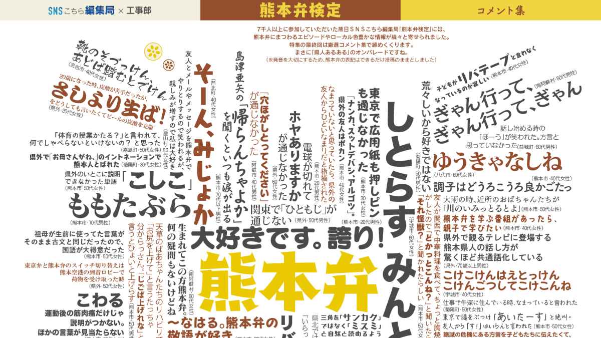 さしより生ば を言いたくて 県人あるある満載 熊本弁検定コメント集 熊本日日新聞社