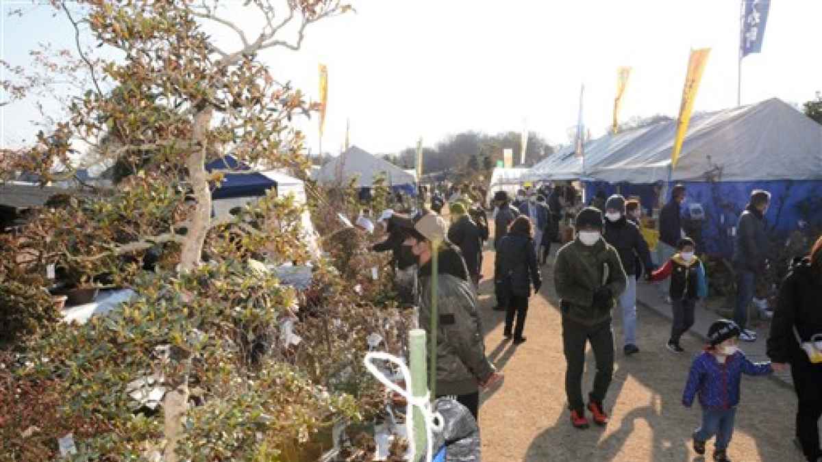 春の息吹感じて 新春恒例 ｊａ植木まつり開幕 合志市の県農業公園 熊本日日新聞社