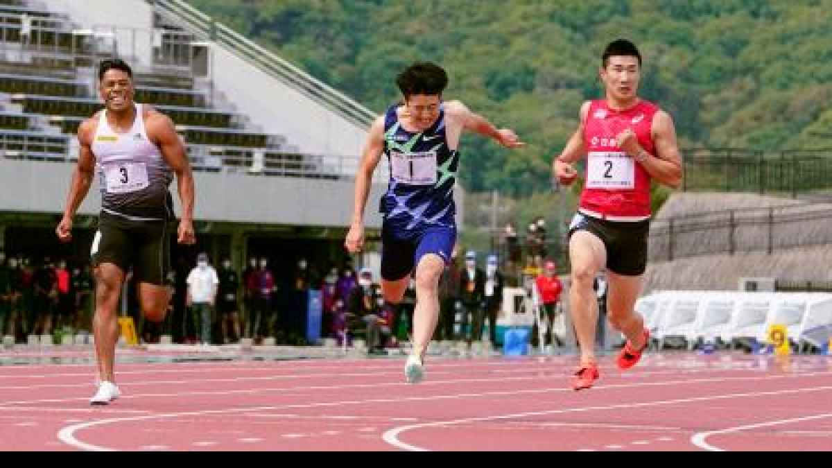 陸上 桐生が１０秒１８で優勝 出雲大会 男子１００メートル 共同通信 熊本日日新聞社